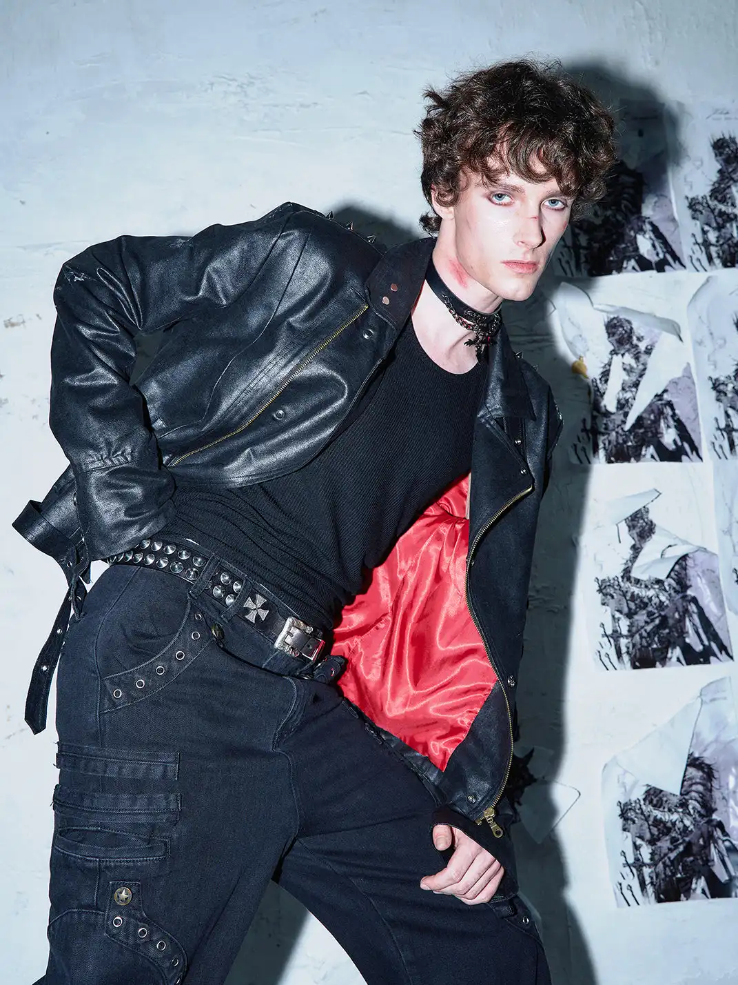 PAIKI | Skull Headphones Leather Jacket