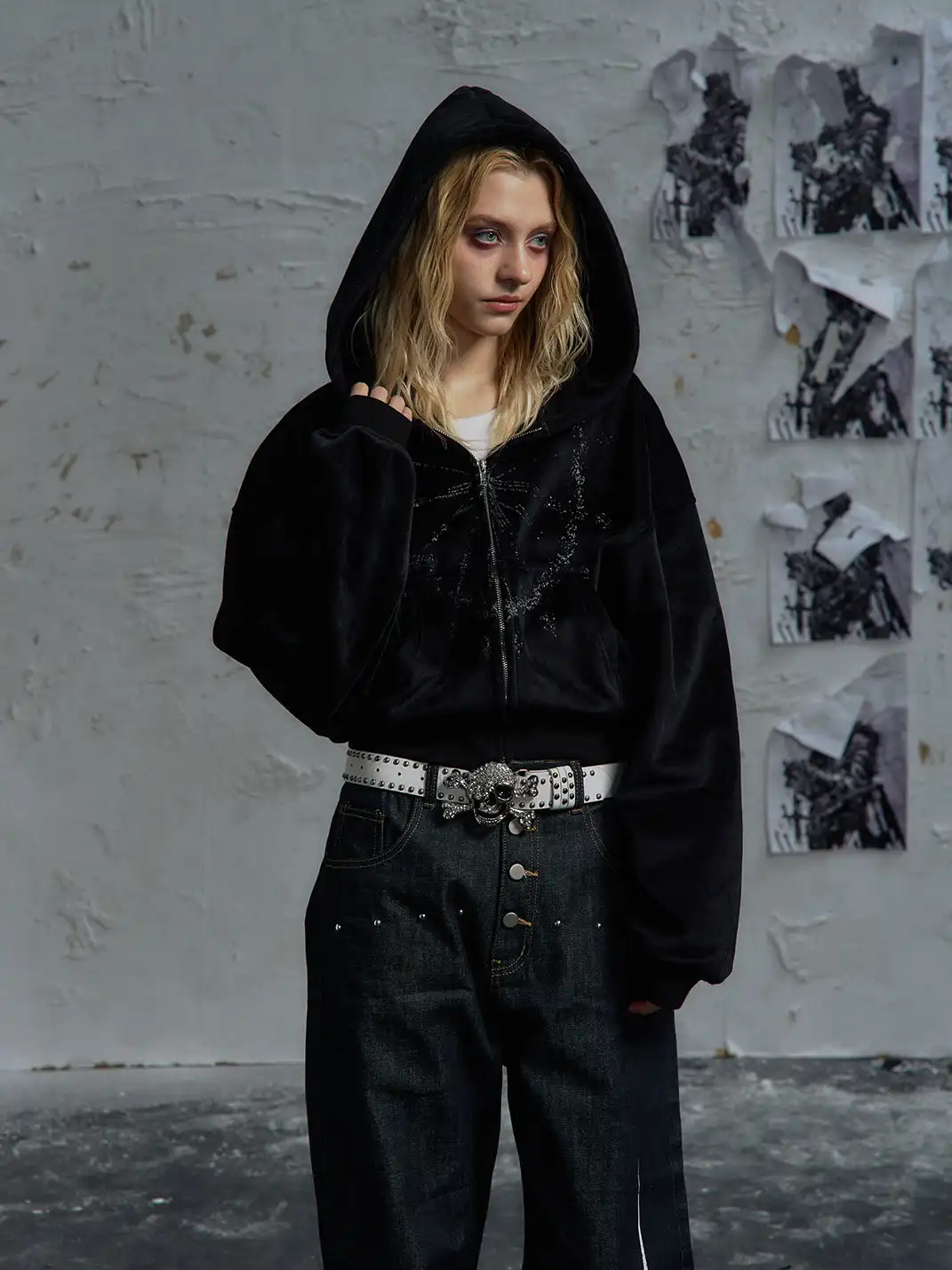 PAIKI | Light Sorcerer Zip-Up Velvet Hoodie