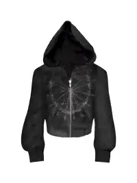 PAIKI | Light Sorcerer Zip-Up Velvet Hoodie