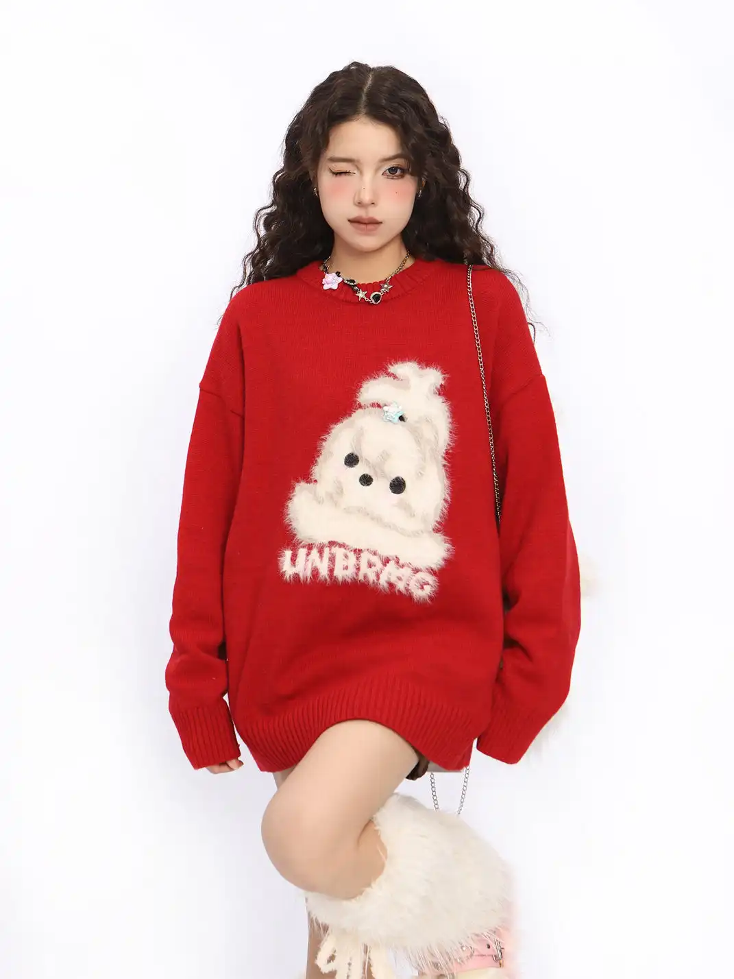BIGGOLD | Cute Plush Dog Knit Sweater