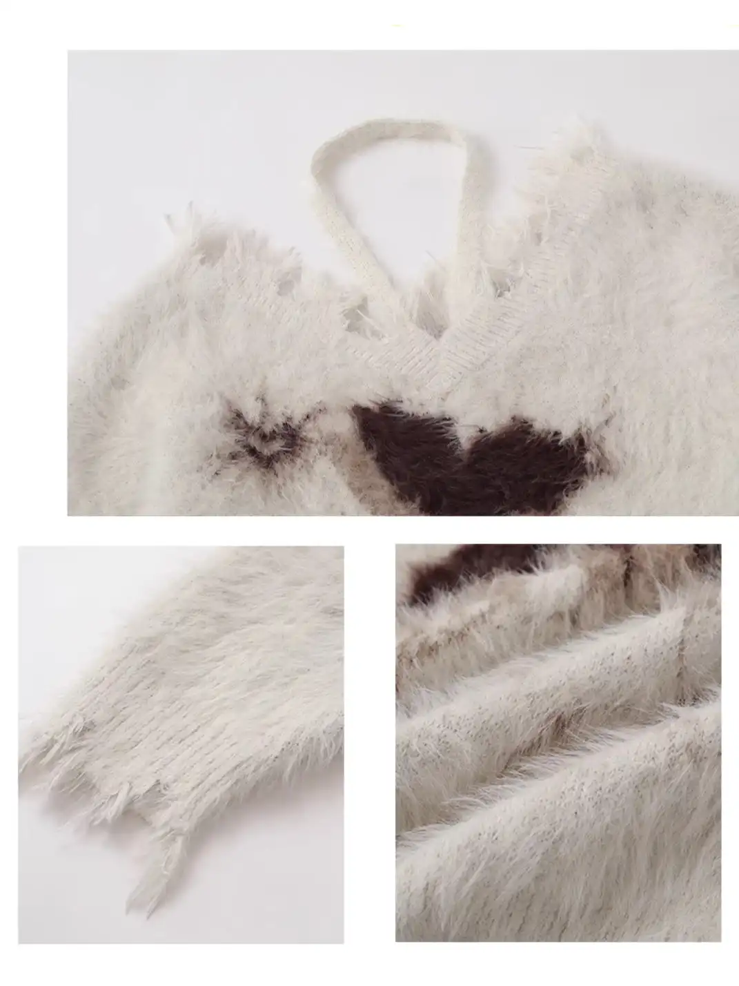 BIGGOLD | Butterfly Halter Off-Shoulder Mohair Sweater
