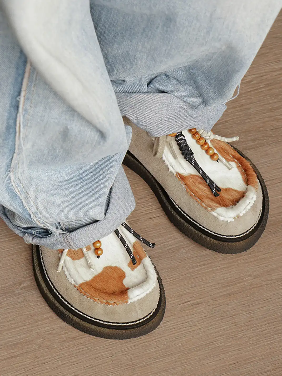 CROOKED CARD | Unique Leather Moccasin Shoes