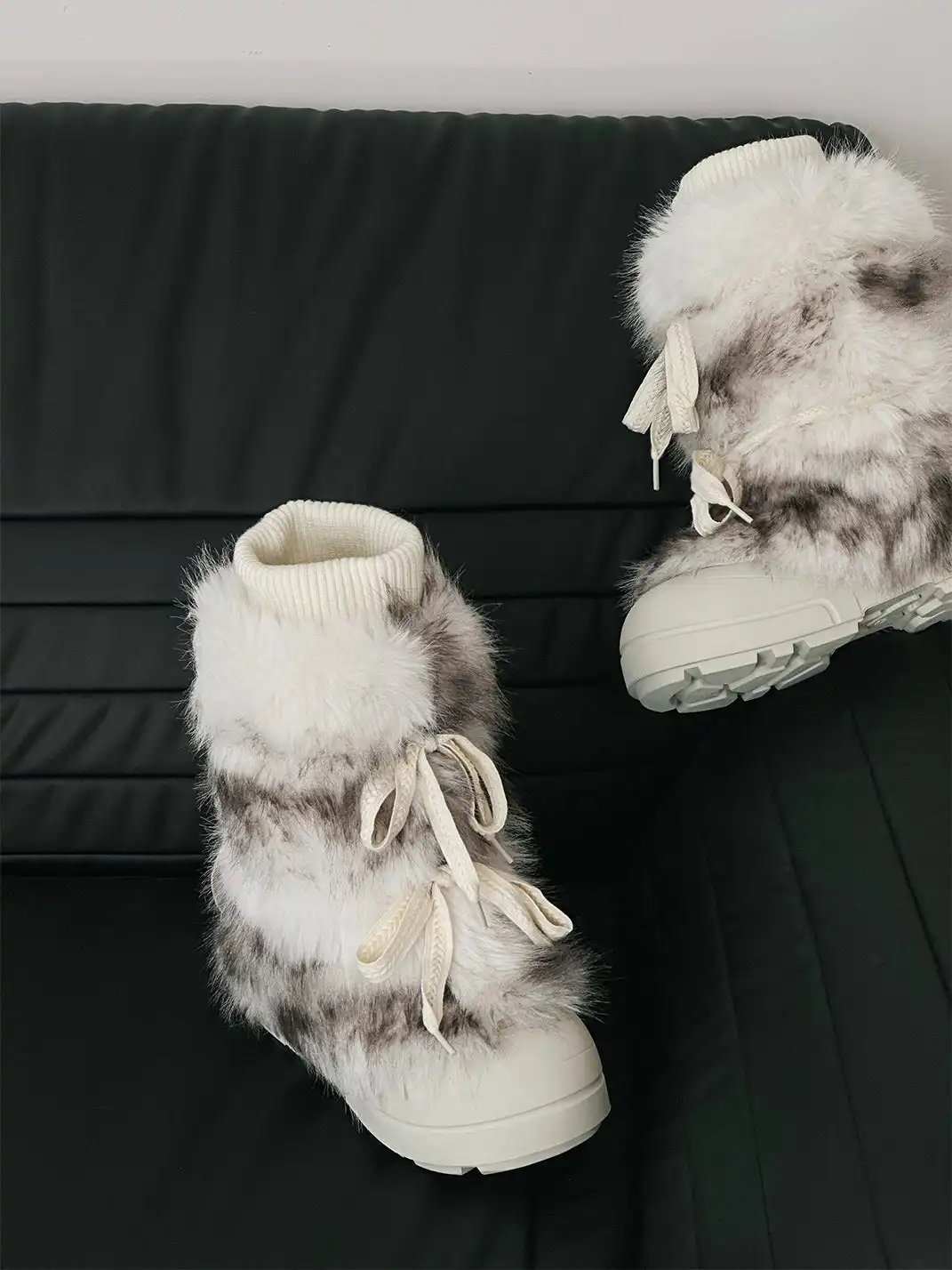 GSL | Fur Lined Mid-Top Platform Ankle Boots