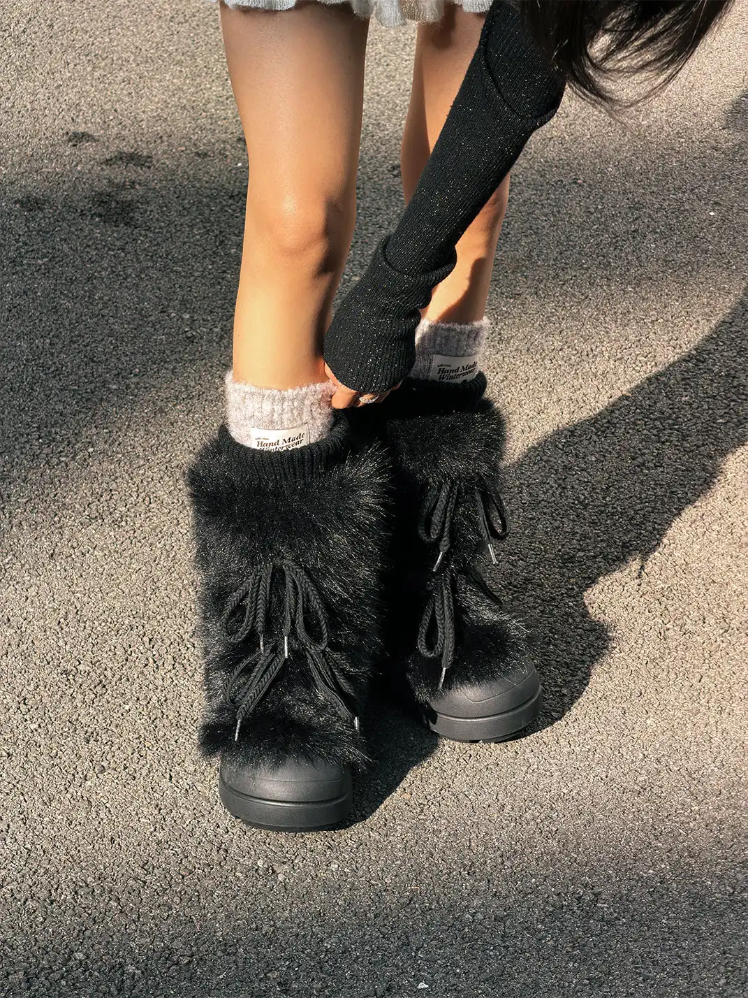 GSL | Fur Lined Mid-Top Platform Ankle Boots