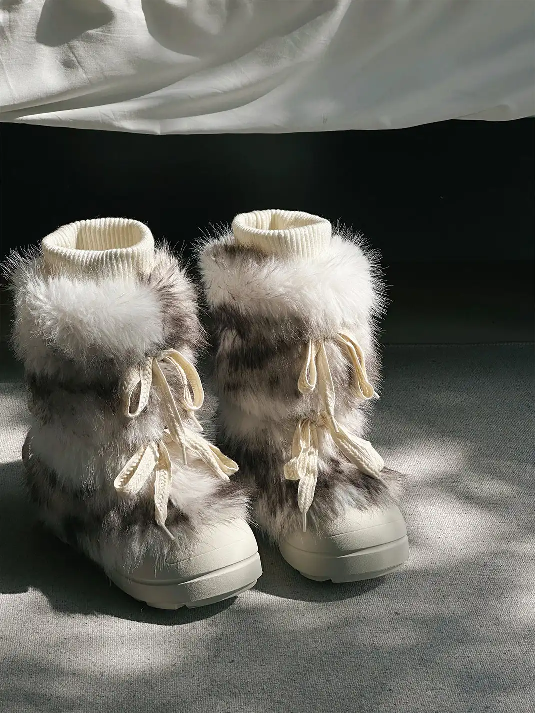 GSL | Fur Lined Mid-Top Platform Ankle Boots