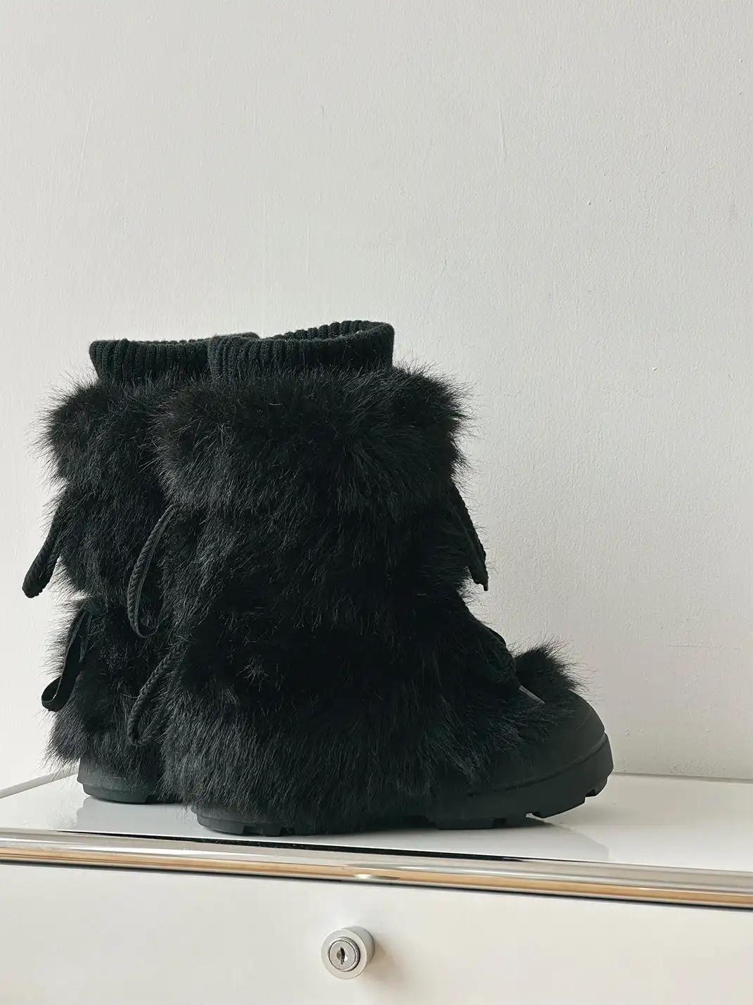 GSL | Fur Lined Mid-Top Platform Ankle Boots