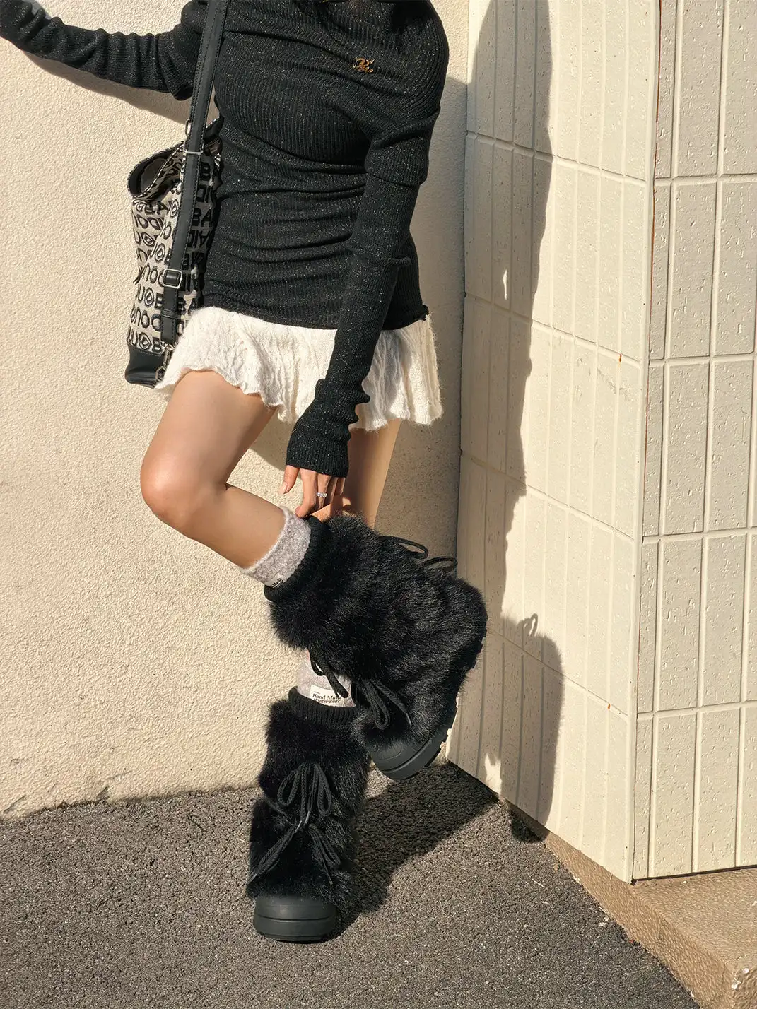 GSL | Fur Lined Mid-Top Platform Ankle Boots