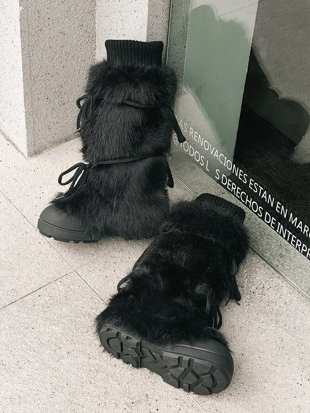 GSL | Plush-lined Tall Platform Boots