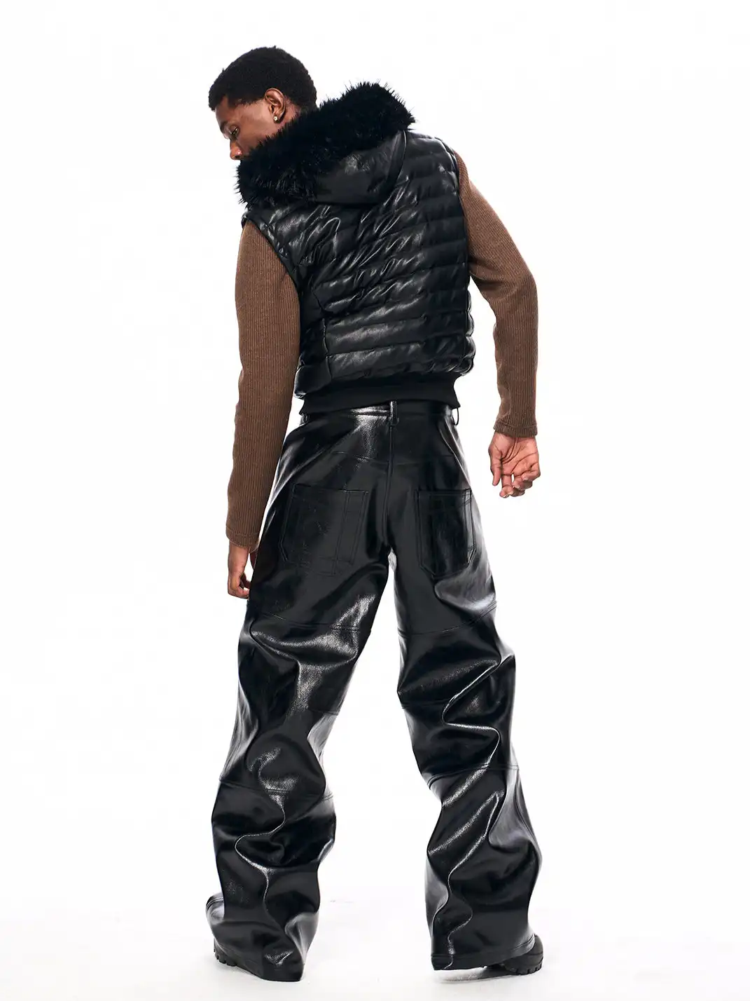 Fourth3ex | Original Hand-Painted Meteor Hammer Leather Pants