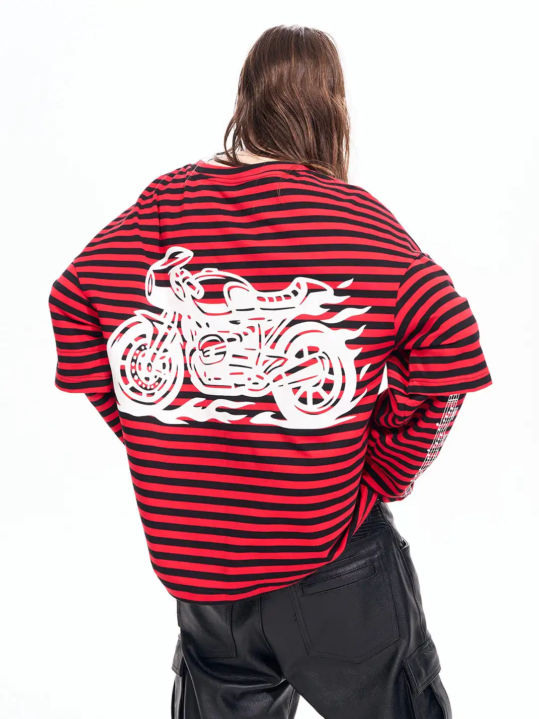 Fourth3ex | Motorcycle Print Long Sleeve T-shirt