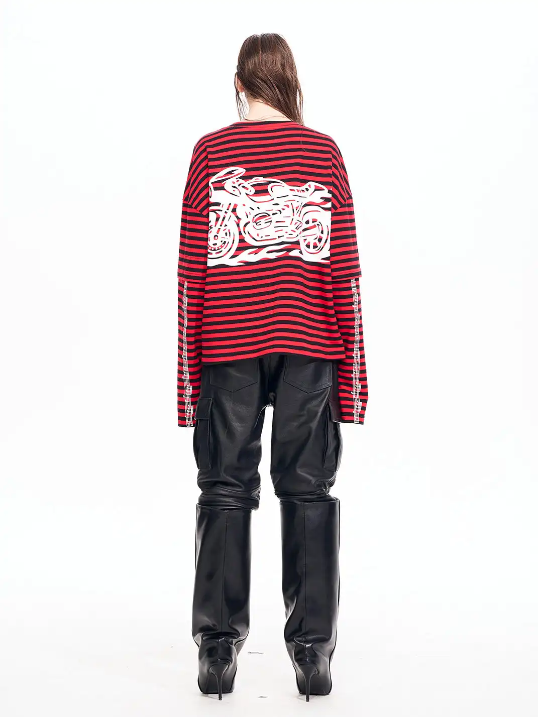 Fourth3ex | Motorcycle Print Long Sleeve T-shirt