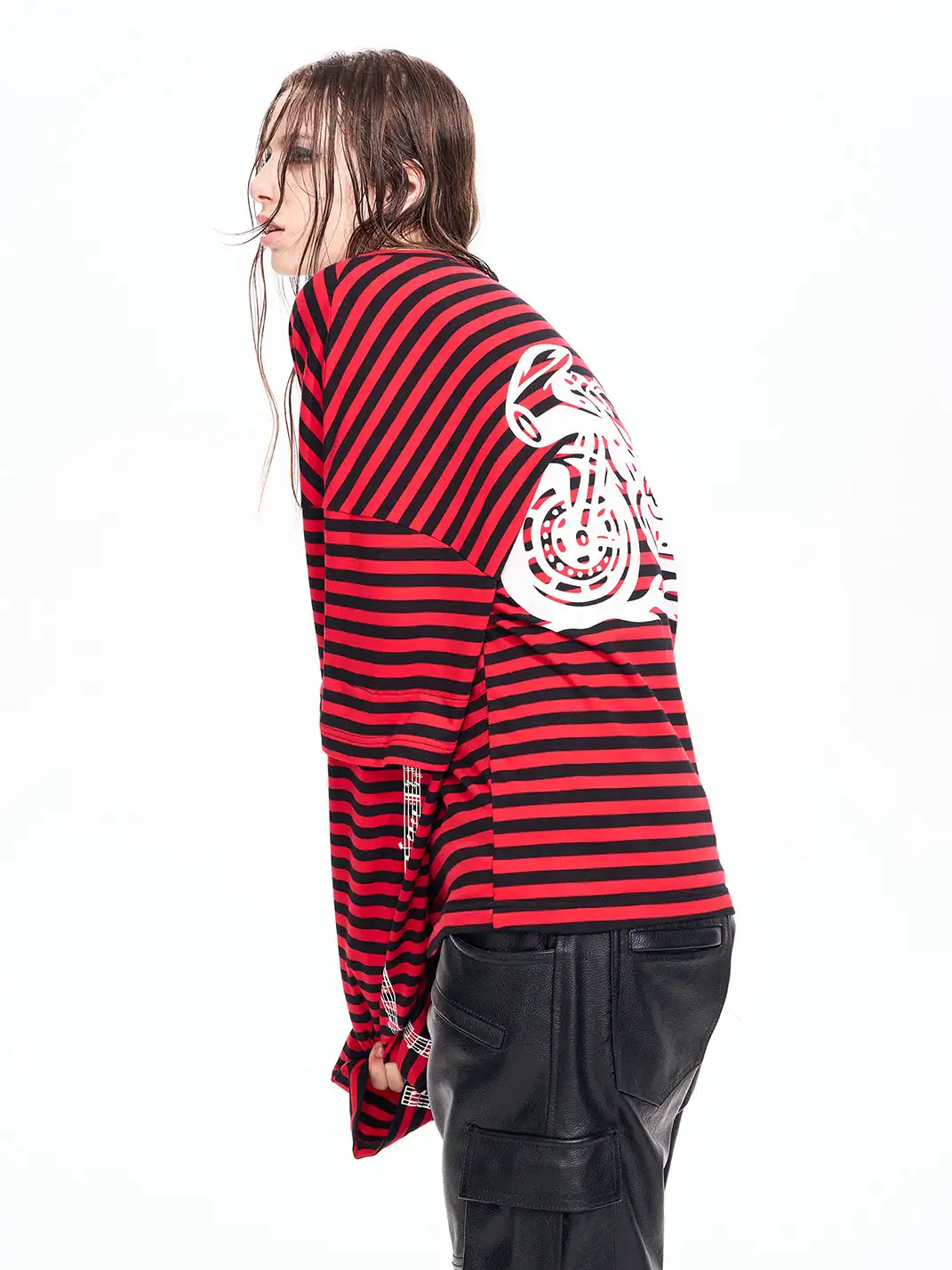 Fourth3ex | Motorcycle Print Long Sleeve T-shirt
