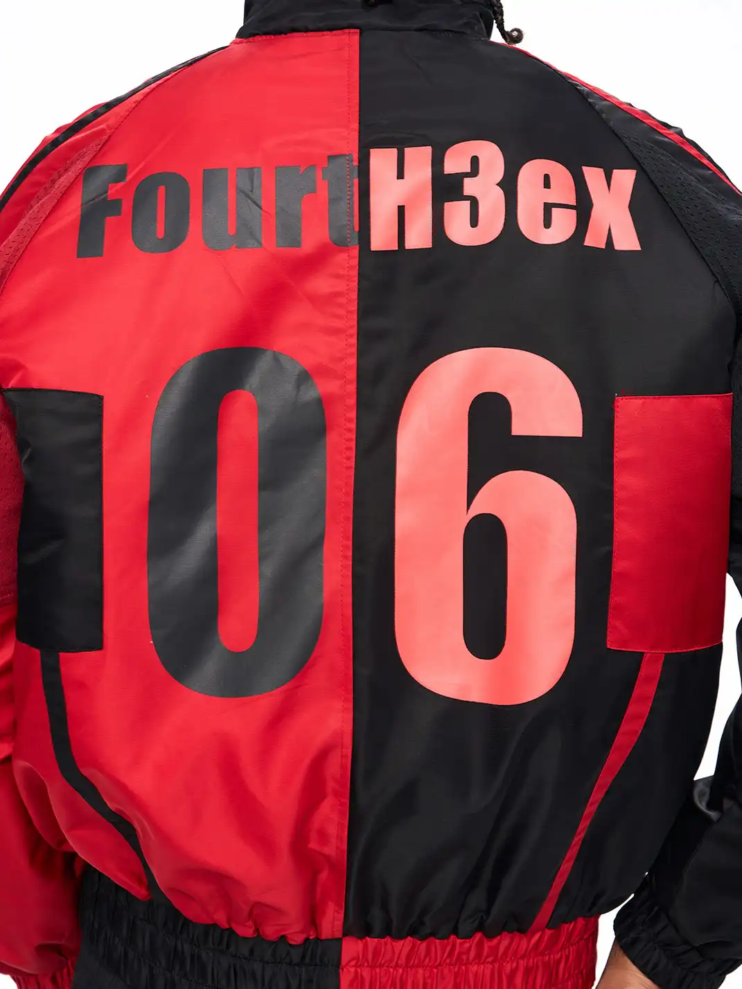 Fourth3ex | Embroidered Badges Racing Motorcycle Bomber Jacket
