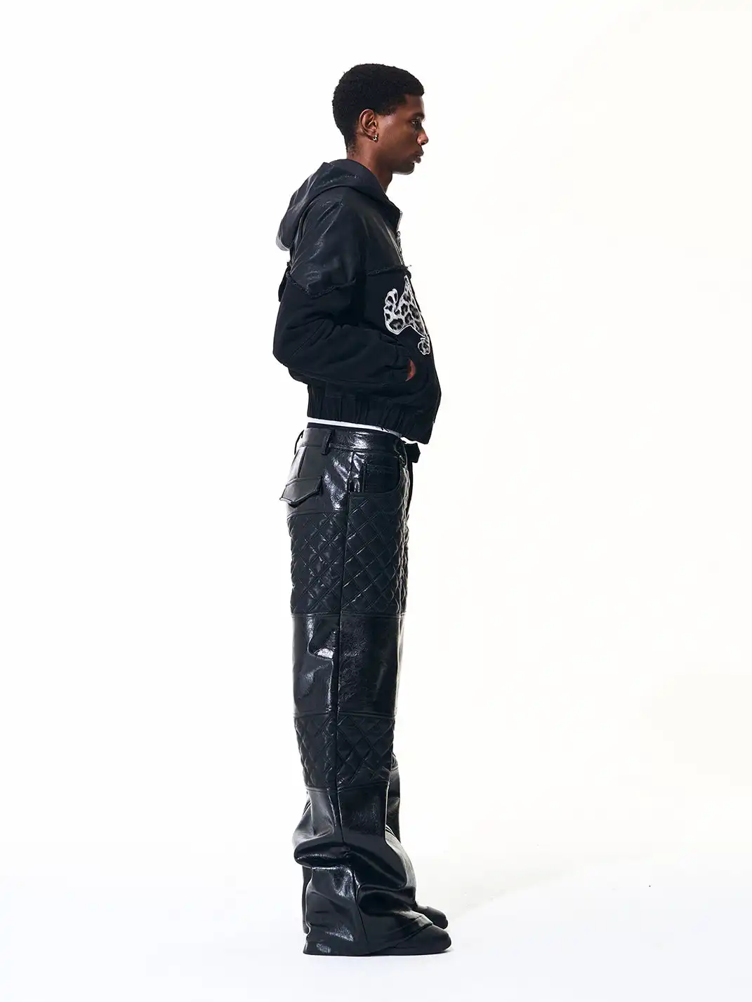Fourth3ex | Embroidered Leopard Bomber Jacket