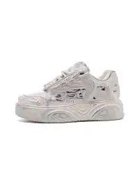 SGSX | Chinese Dragon Relief Sneakers - White