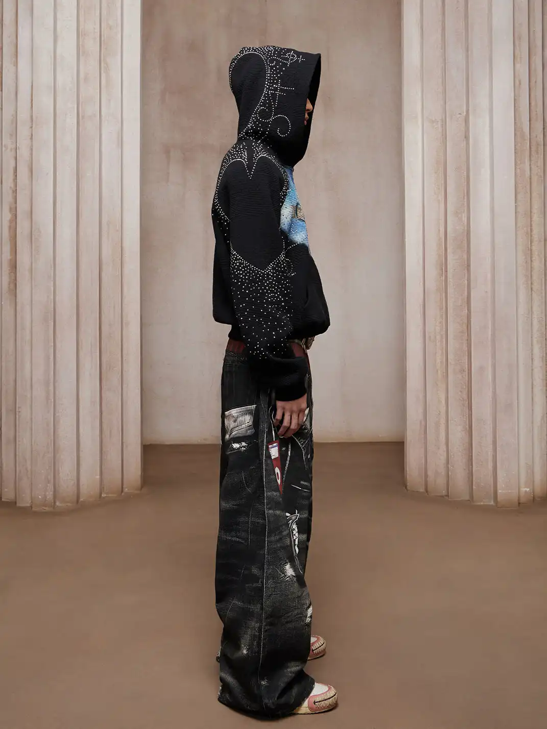 DND4DES | Triple Waistband Printed Baggy Jeans
