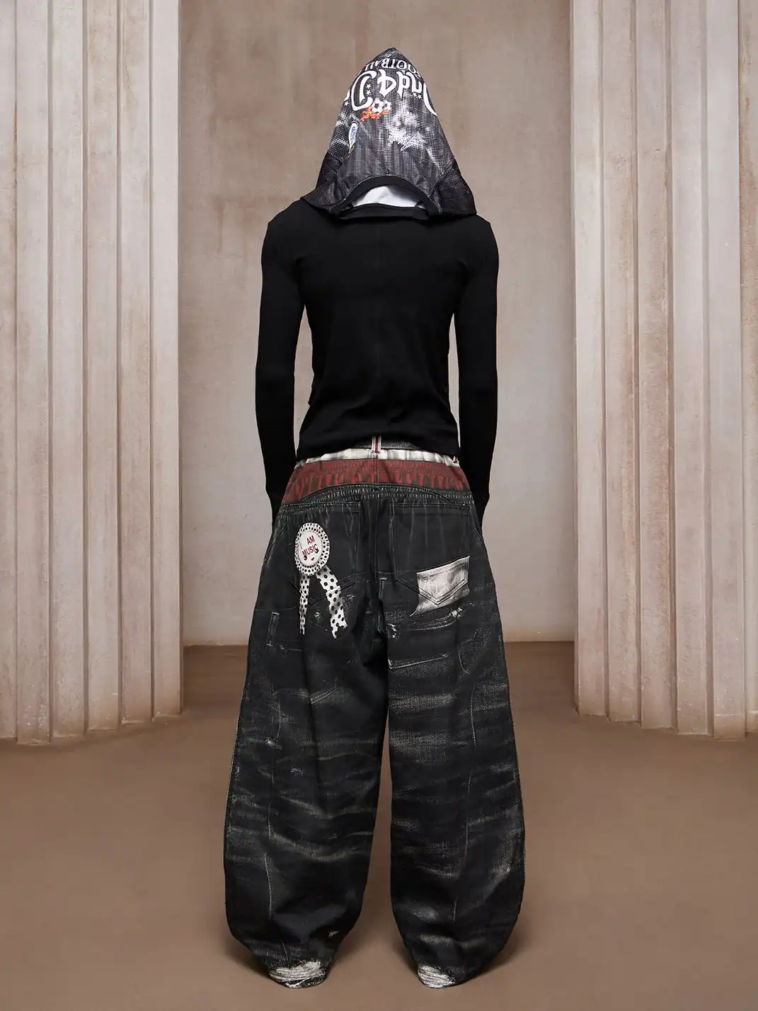 DND4DES | Triple Waistband Printed Baggy Jeans