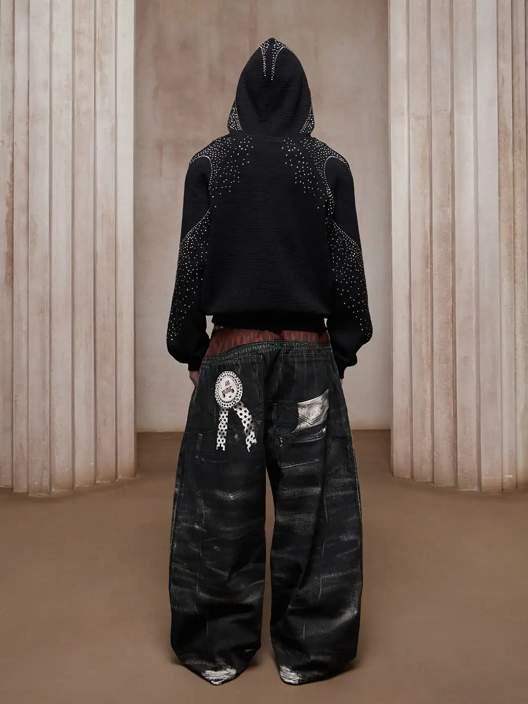 DND4DES | Triple Waistband Printed Baggy Jeans
