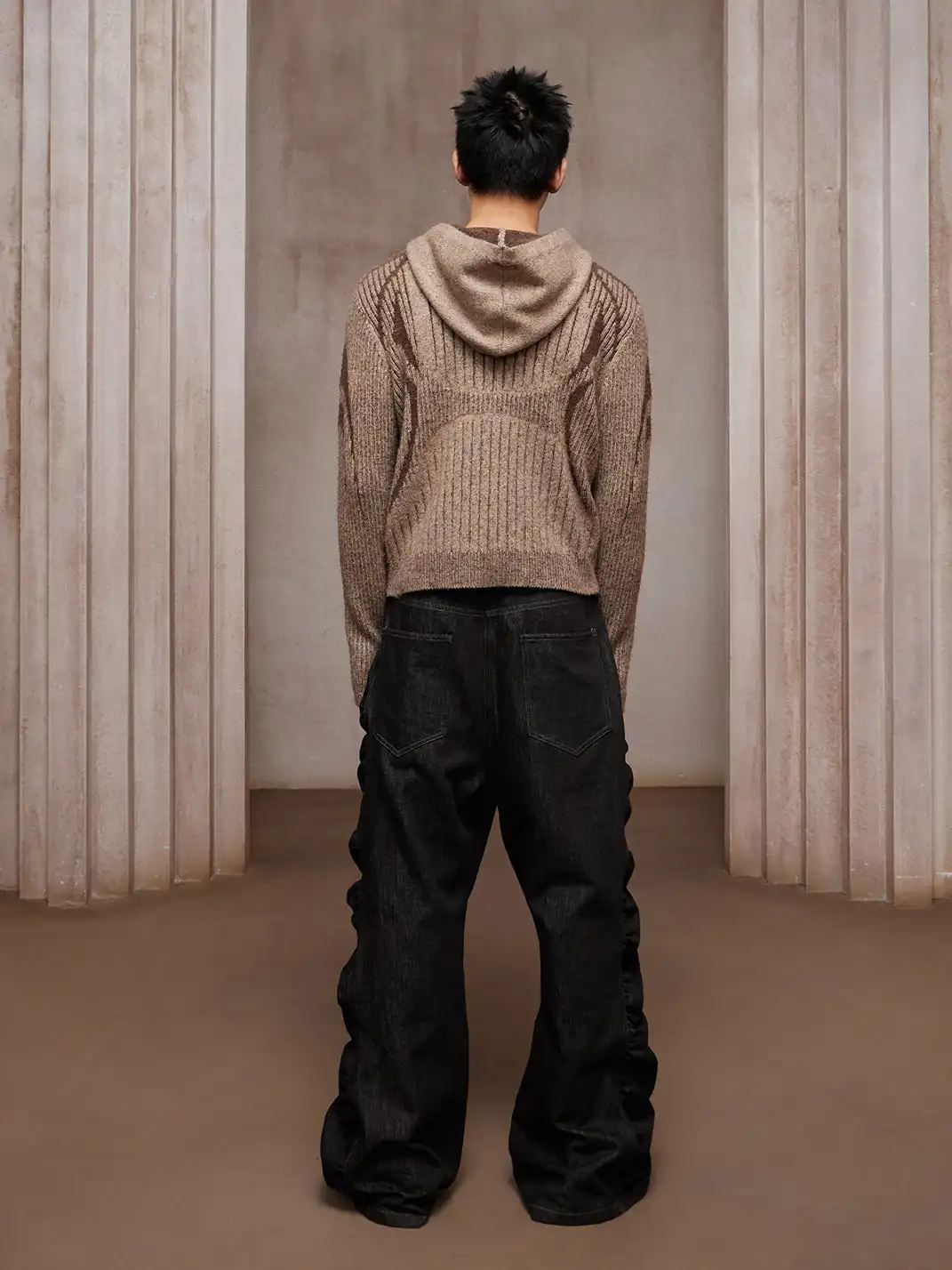 DND4DES | Asym Button-Fly Ruched Baggy Jeans