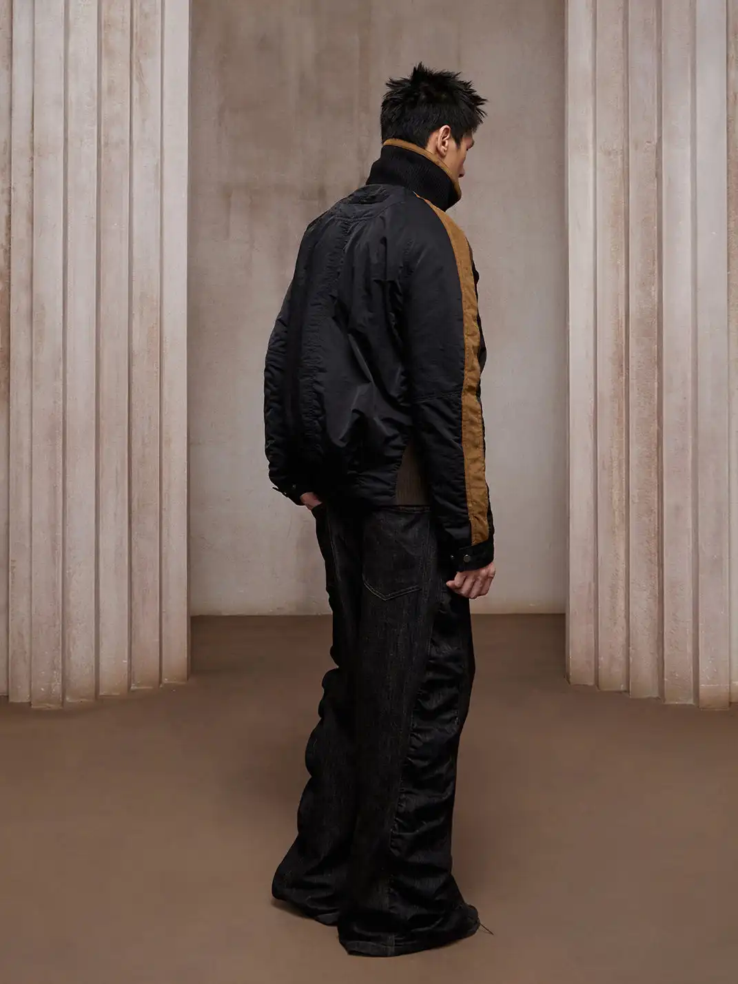 DND4DES | Asym Button-Fly Ruched Baggy Jeans