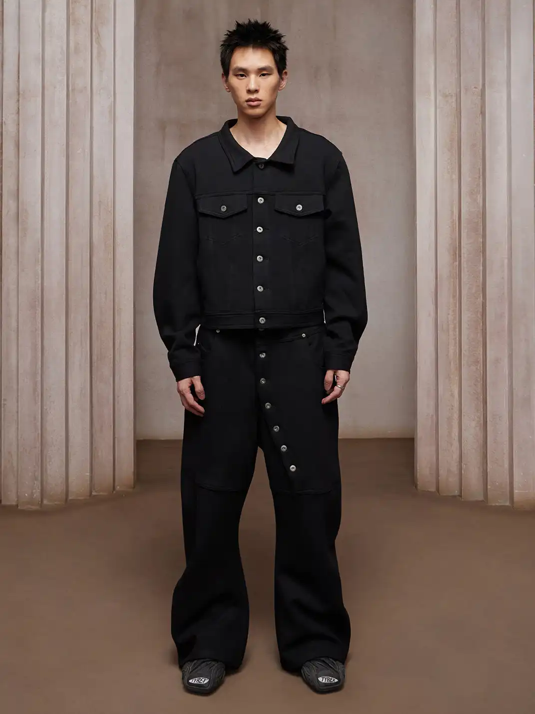 DND4DES | Asym Button Wool-Blend Pants