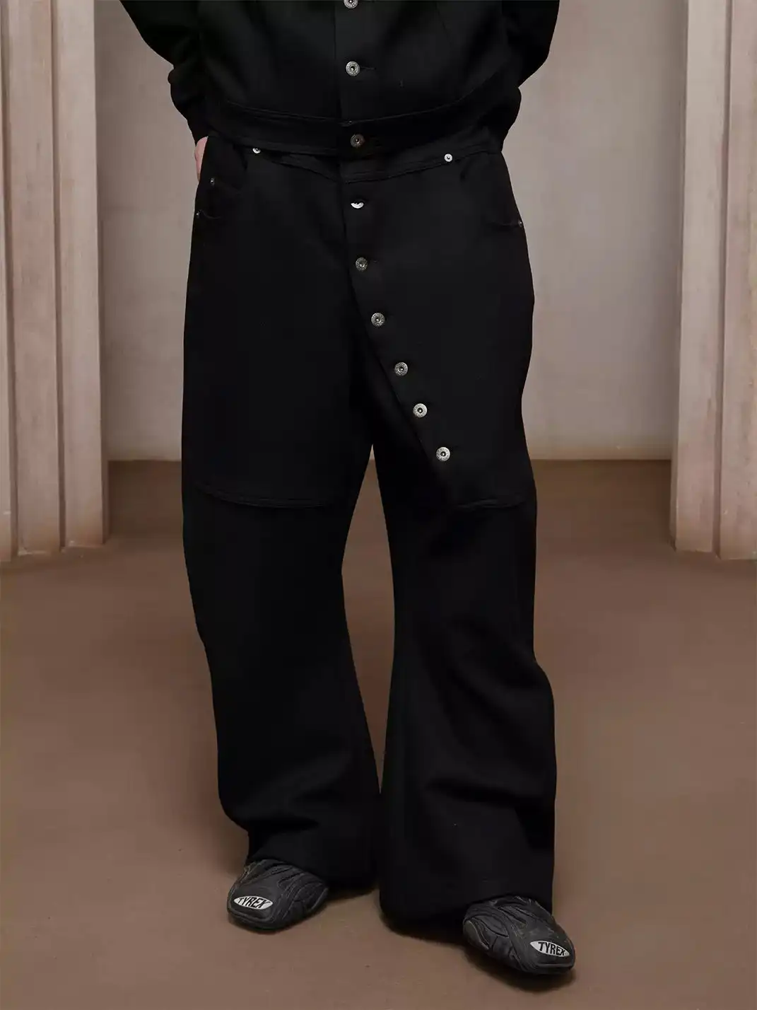 DND4DES | Asym Button Wool-Blend Pants