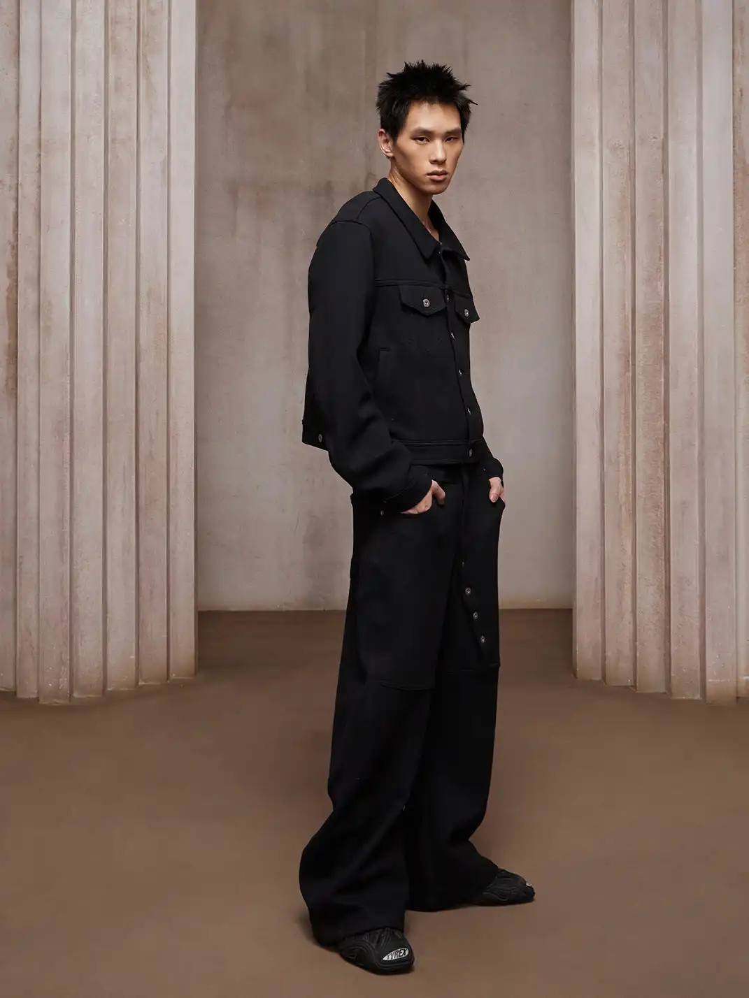 DND4DES | Asym Button Wool-Blend Pants