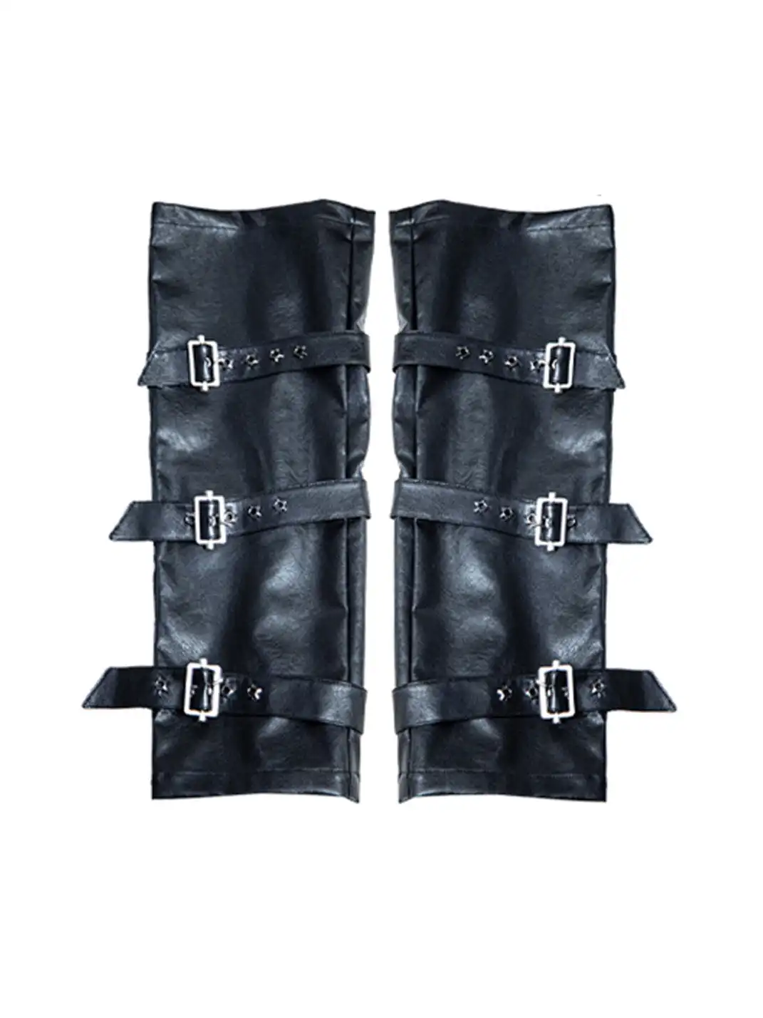 SS2L | Rivet Buckle Strap Punk Chic Leather Leg Warmers