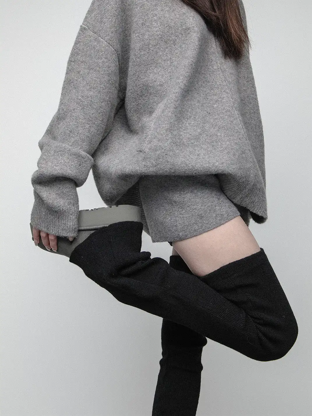 SS2L | Soft Stretch Knit Flared Thigh High Leg Warmers
