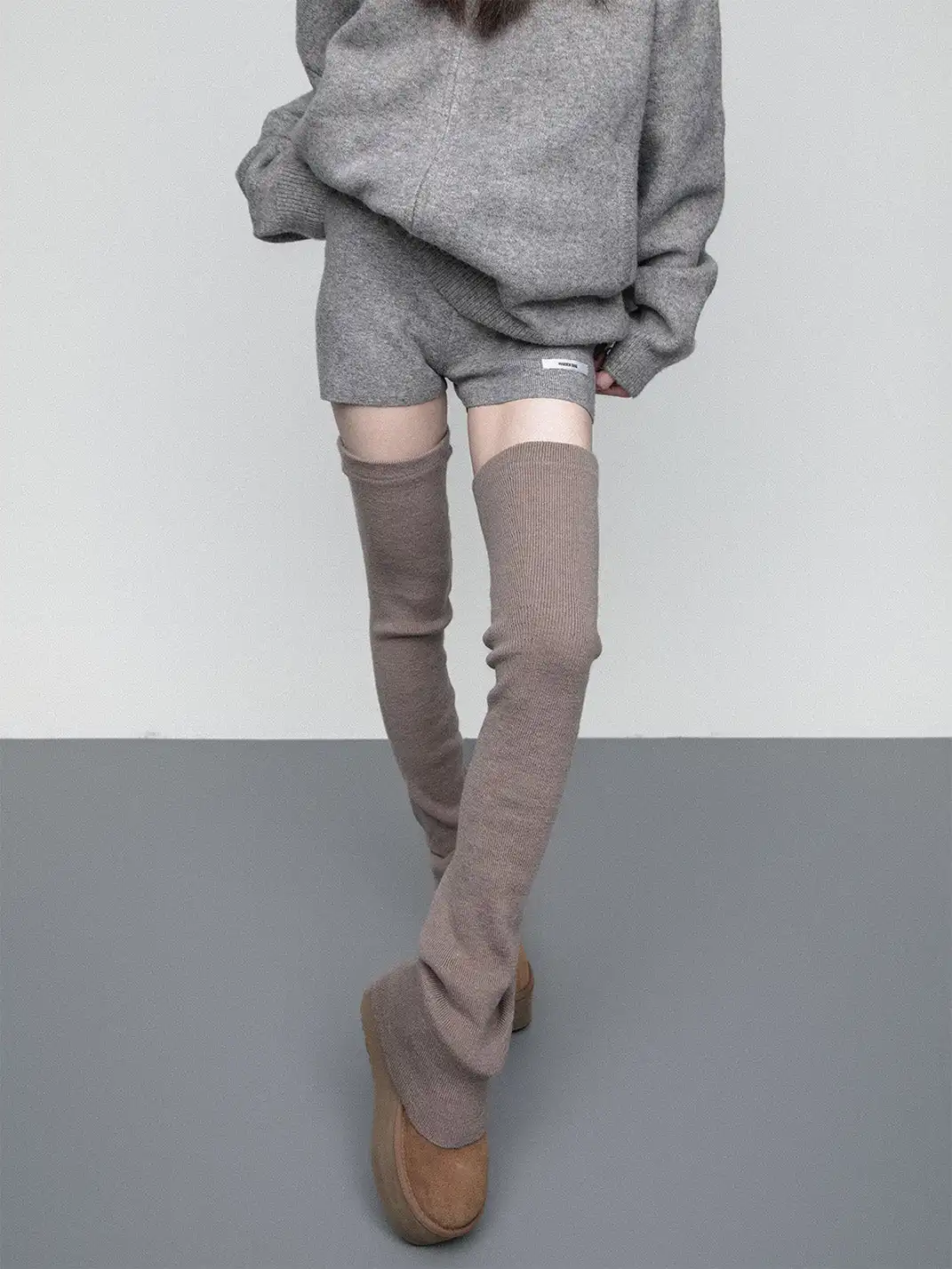 SS2L | Soft Stretch Knit Flared Thigh High Leg Warmers