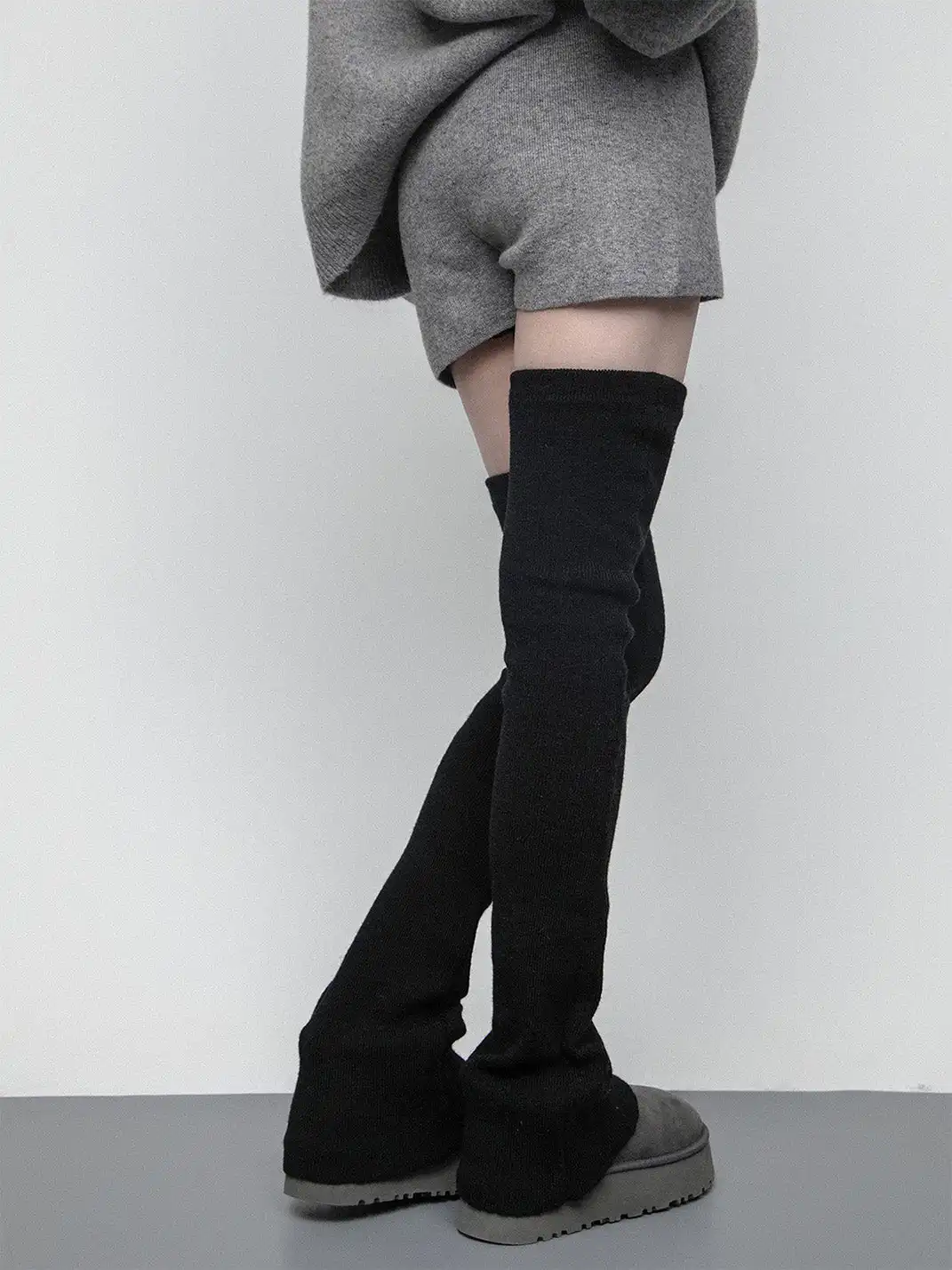 SS2L | Soft Stretch Knit Flared Thigh High Leg Warmers