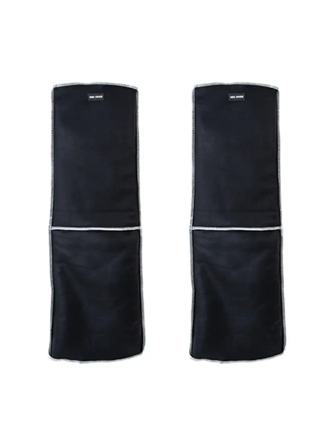 SS2L | Black Leather Piping Design Leg Warmers