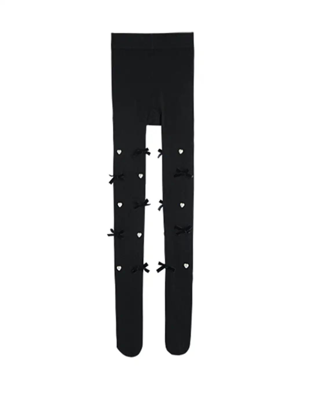SS2L | Bow-tie Pearl Heart Pantyhose