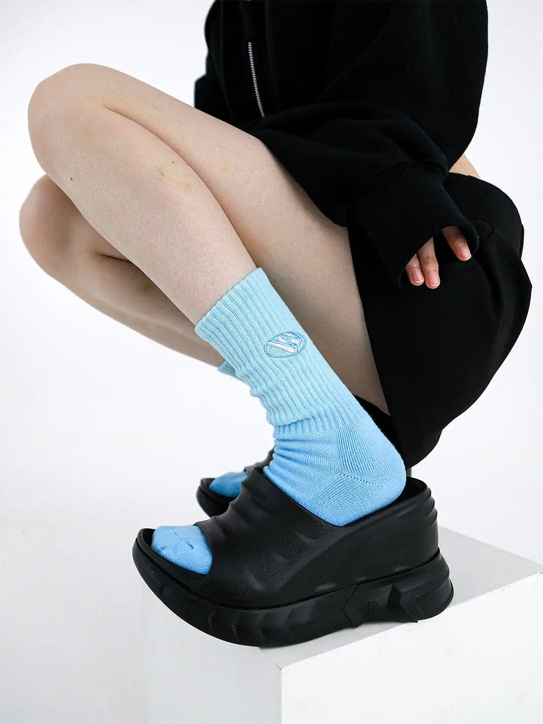 SS2L | Tie-Dye Gradient Candy Color Terry Socks