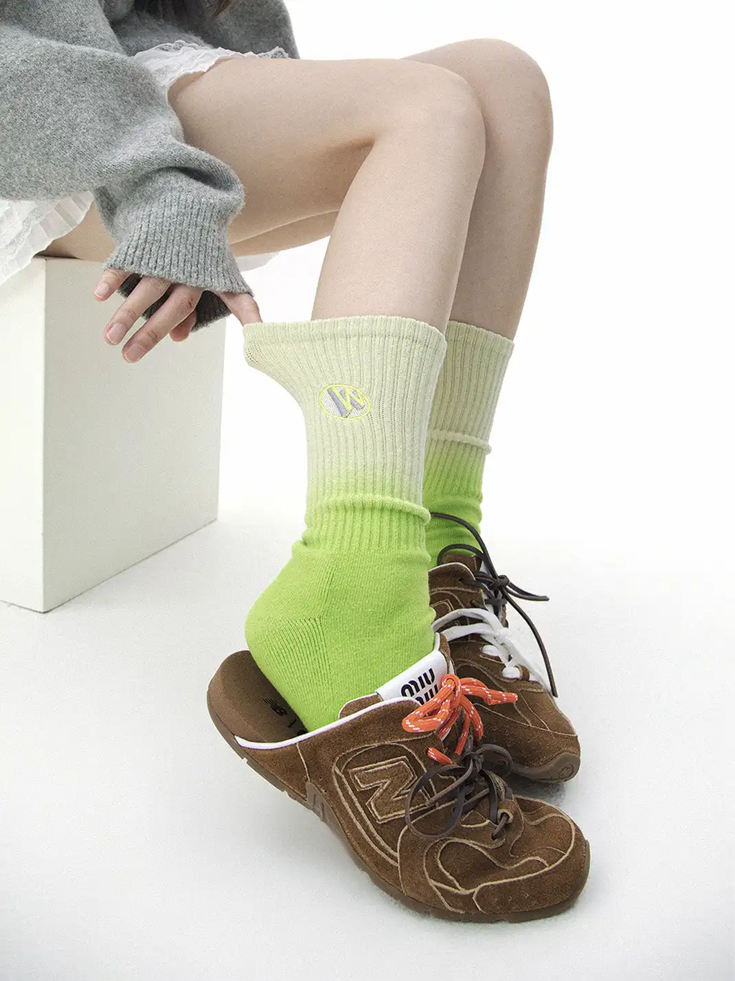 SS2L | Tie-Dye Gradient Candy Color Terry Socks