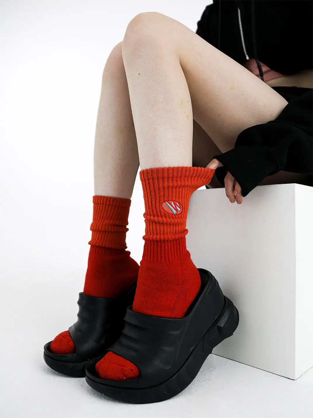 SS2L | Tie-Dye Gradient Candy Color Terry Socks