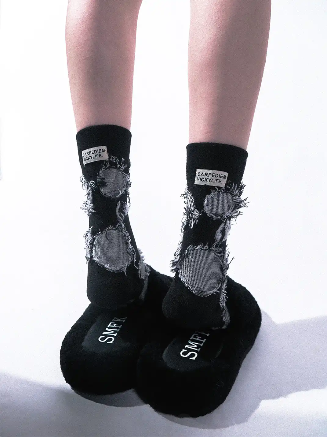 SS2L | Distressed Label Sports Mid-Calf Socks