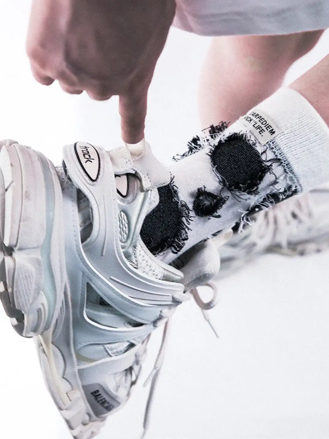 SS2L | Distressed Label Sports Mid-Calf Socks
