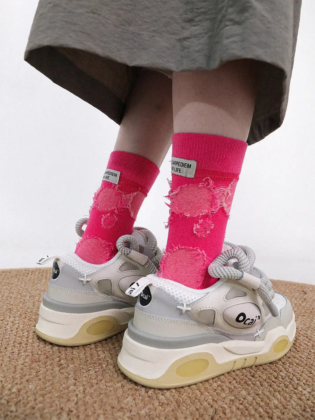 SS2L | Distressed Label Sports Mid-Calf Socks