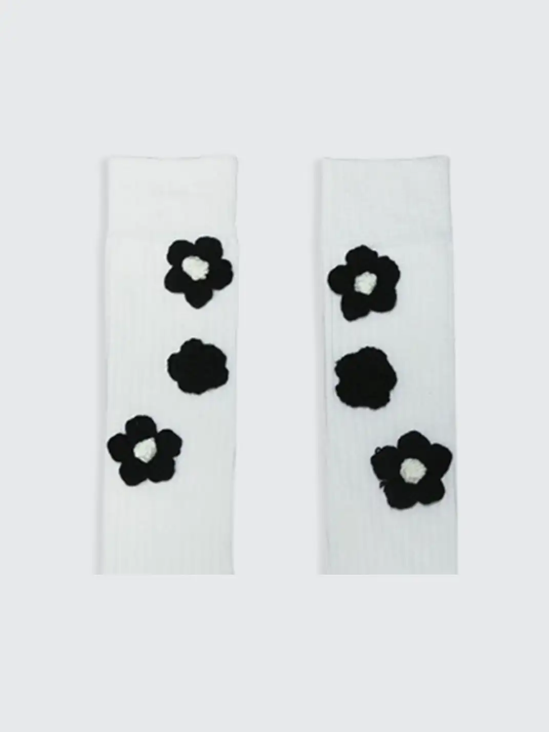 SS2L | Handmade 3D Flower Mid-Calf Socks