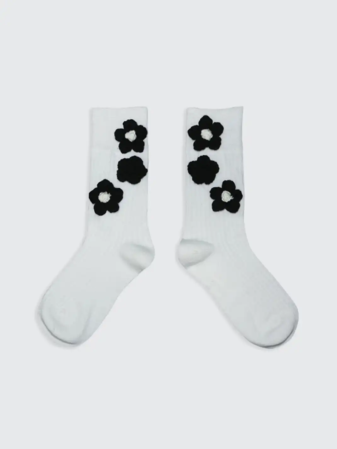 SS2L | Handmade 3D Flower Mid-Calf Socks