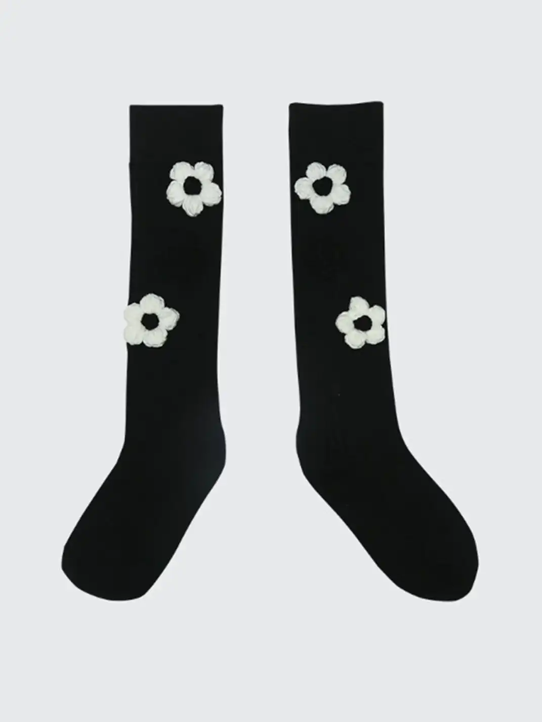 SS2L | Handmade 3D Flower Mid-Calf Socks