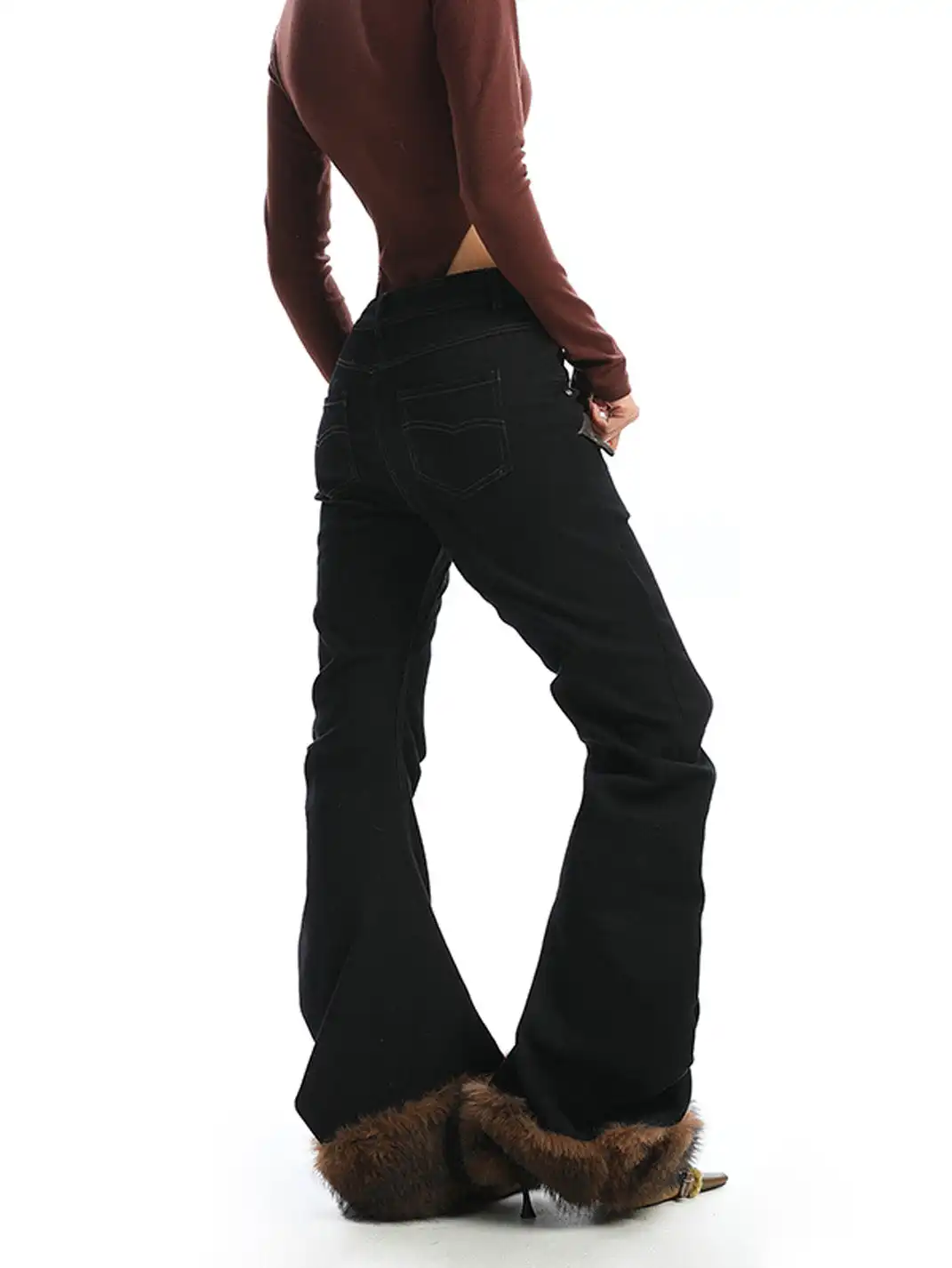 BIGGOLD | Stylish Buttoned Flared Denim Pants