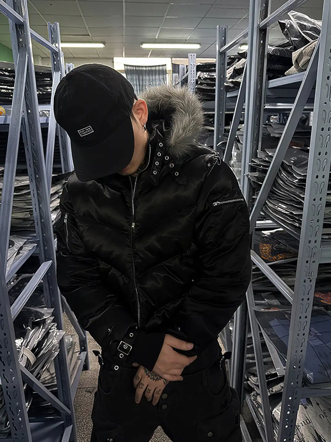 PAIKI | Mink Fur Hooded Down Jacket