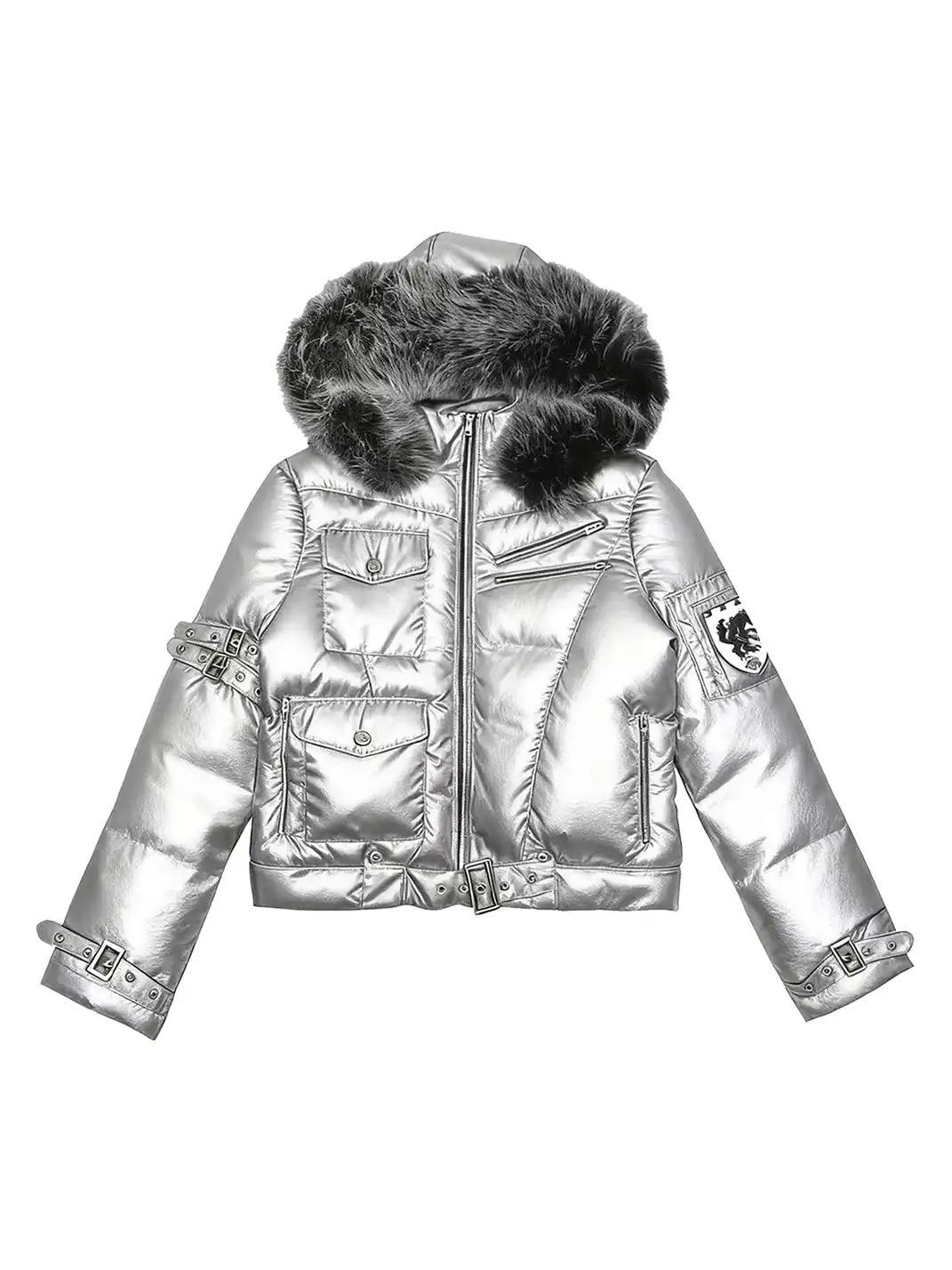 PAIKI | Mink Fur Hooded Puffer Jacket Short Style