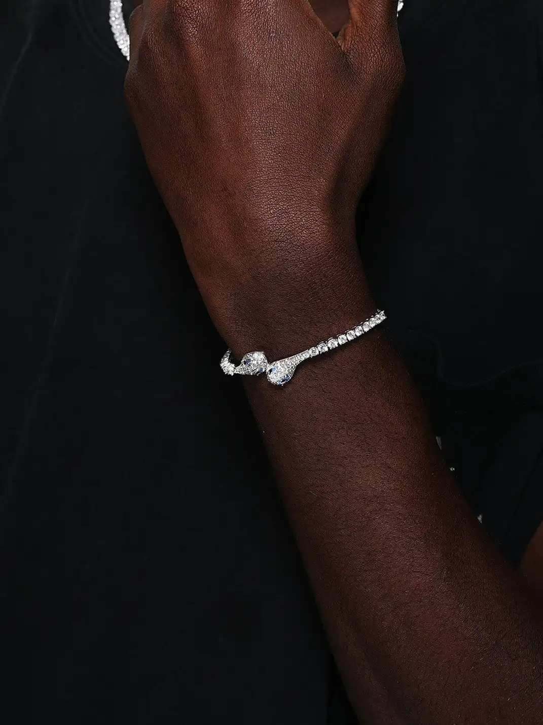 ICEGANG | Ice Blue Snake Full Diamond Adjustable Bracelet