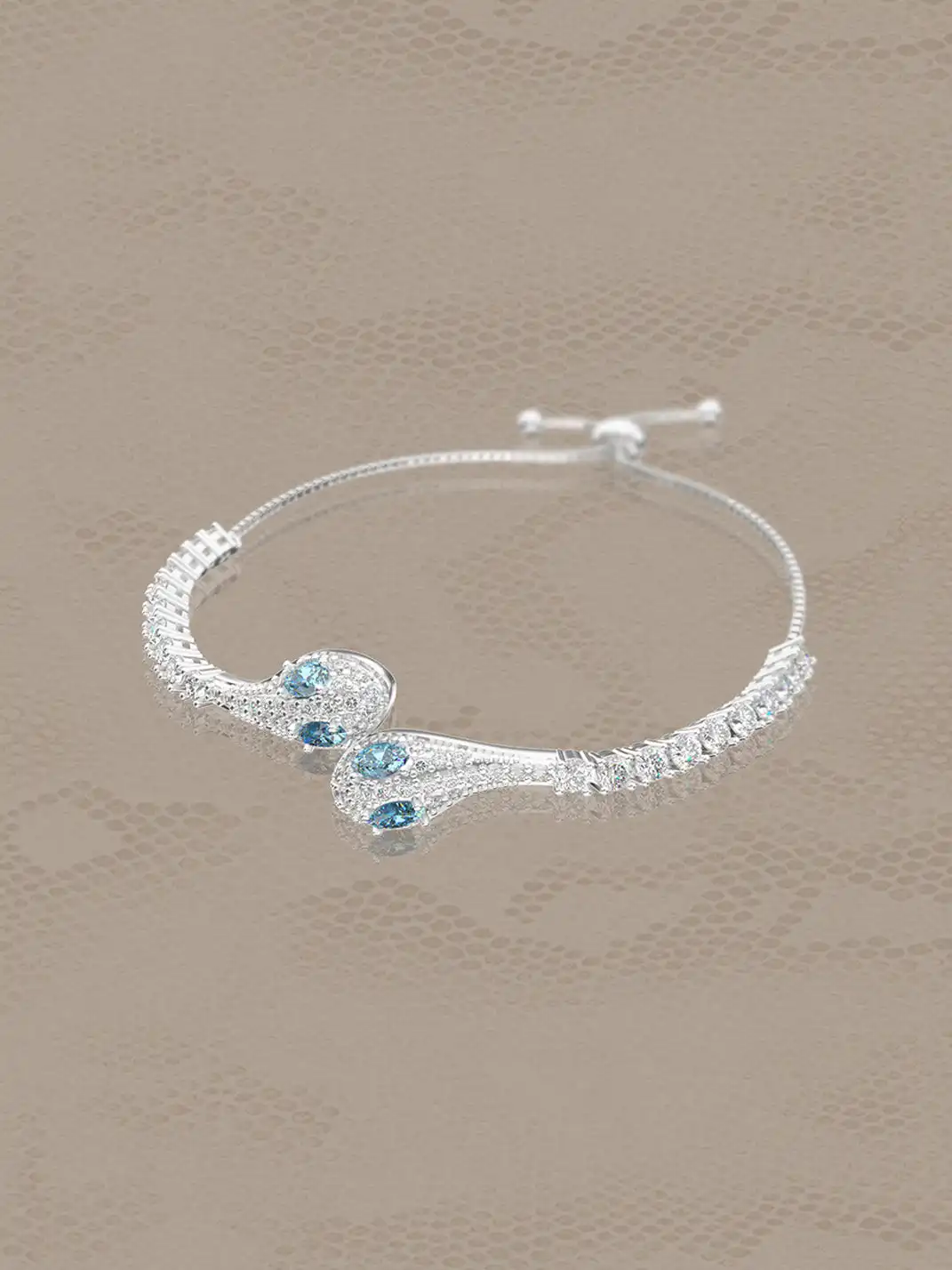 ICEGANG | Ice Blue Snake Full Diamond Adjustable Bracelet