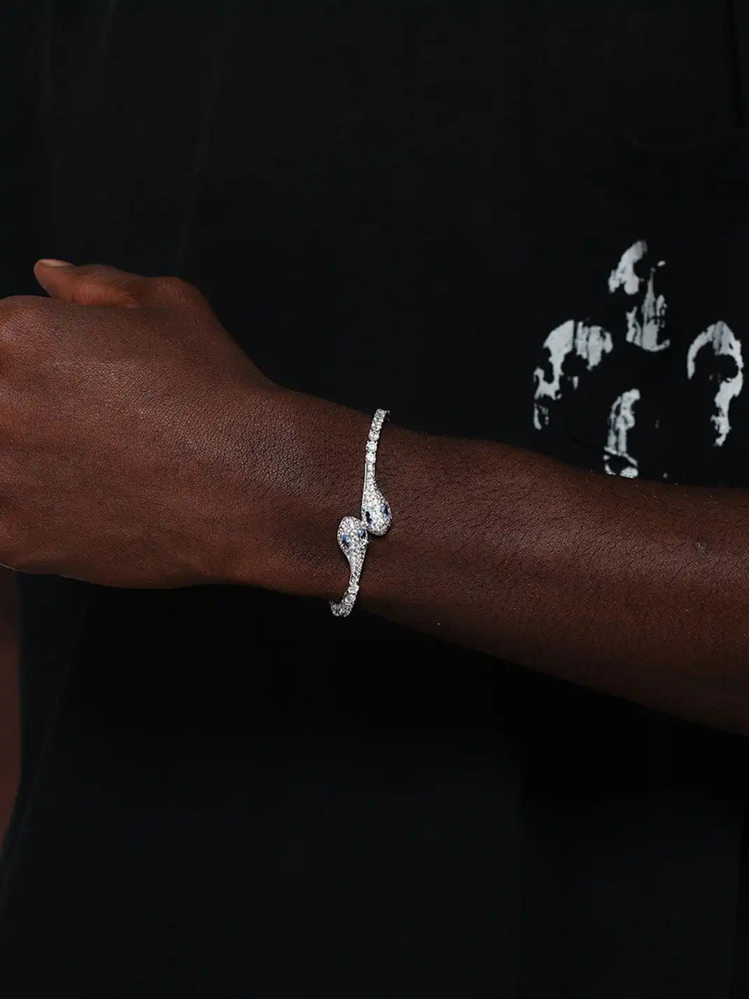 ICEGANG | Ice Blue Snake Full Diamond Adjustable Bracelet