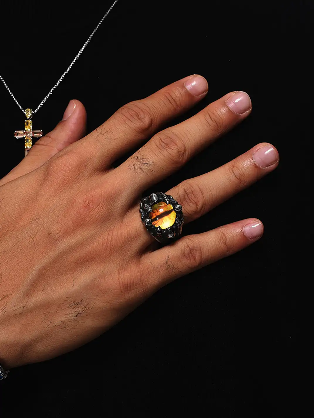 ICEGANG | Titanium Steel Evil Eye Claw Ring