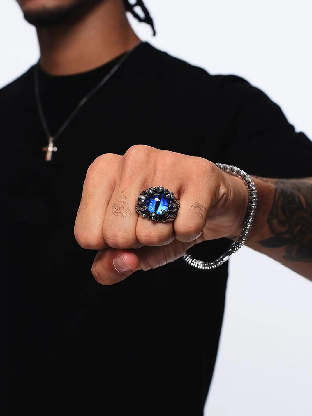 ICEGANG | Titanium Steel Evil Eye Claw Ring